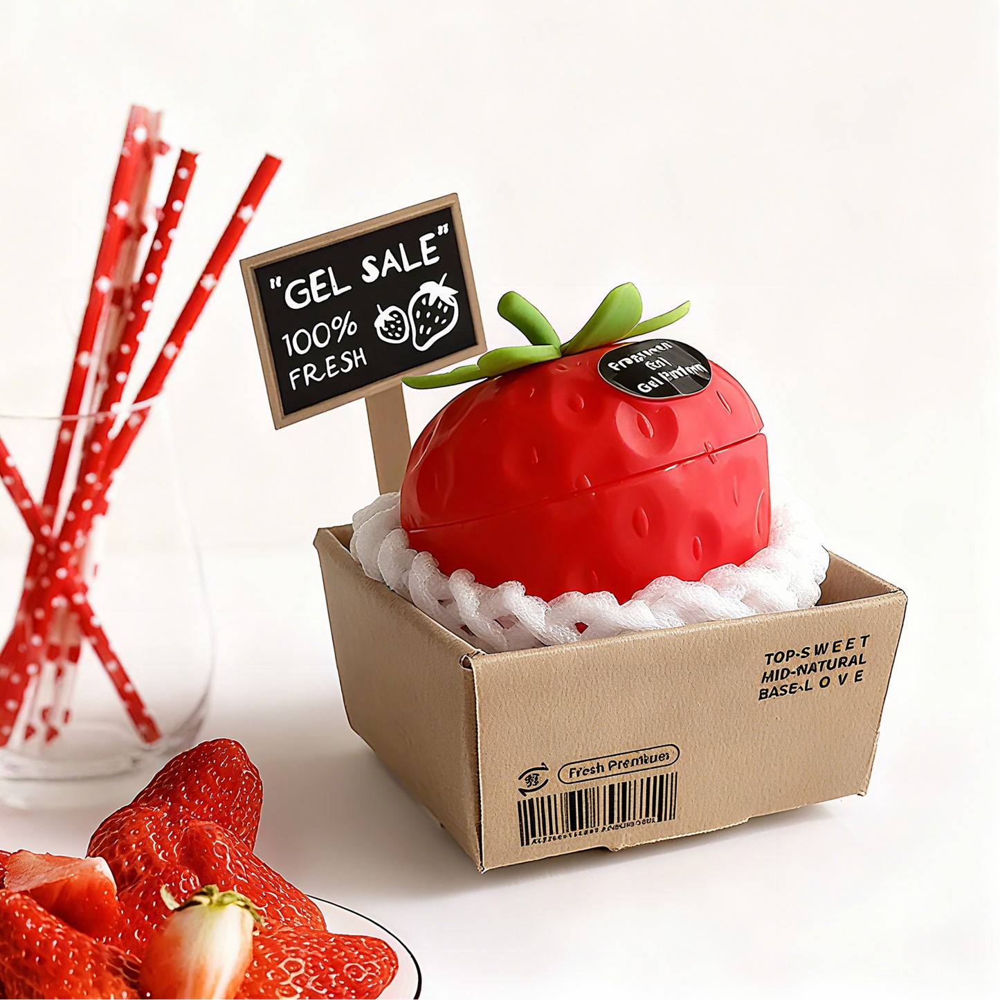 Strawberry Gel Air Freshener – Fruit Shape Series